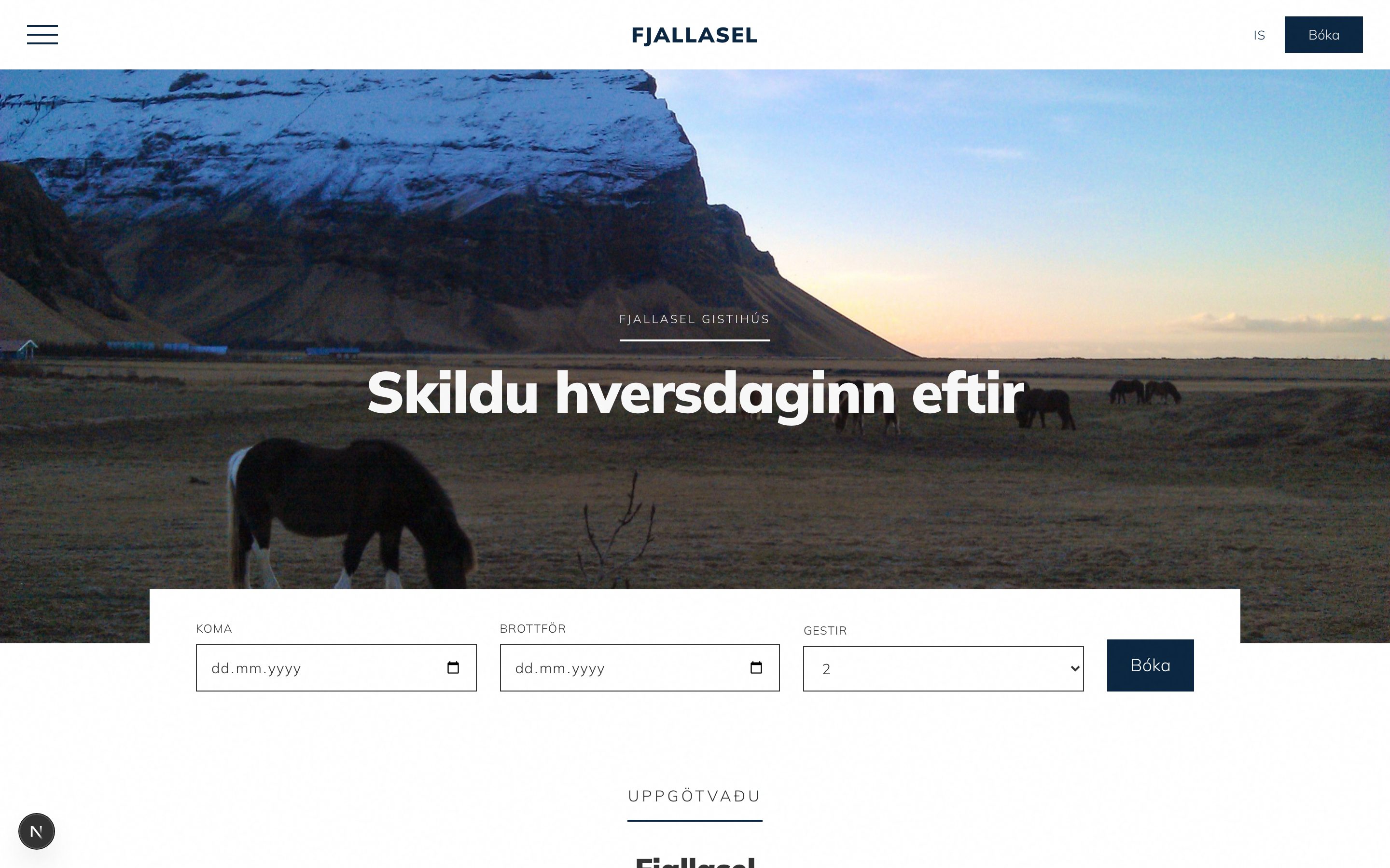 Fjallasel: Gistihús